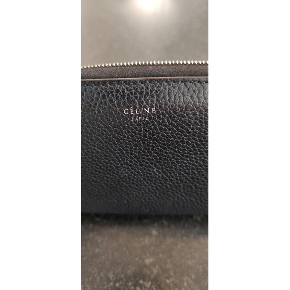 Céline Calfskin Long Zipper Wallet-Black And Yellow-used-*See Photos* CoA - Picture 7 of 16